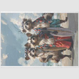 Surfskunken auf der Beach Decoupage Seidenpapier