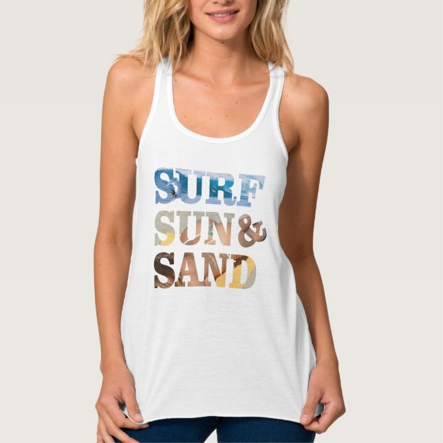 Surfsonne & Sand Sommerstrand T - Shirt Design (Vorderseite)