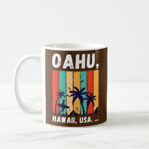 Surfspot Oahu Hawaii USA Retro Surfing Surfer Kaffeetasse
