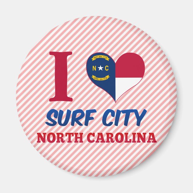 Surfstadt, North Carolina Magnet (Vorne)