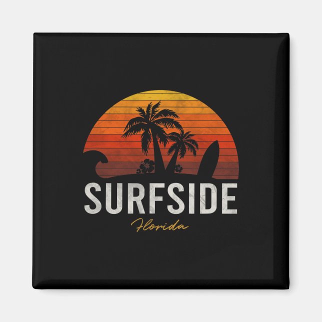 Surfstrand Florida Fl Palms Ferienwohnung Sonnen Magnet (Vorne)