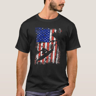 Surfsurf Fan US-Flagge American Patriotic Surfe T-Shirt