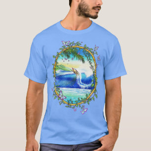 Surfsurfer Vintag Retro-Rücken-Rücken-Rücken der 7 T-Shirt