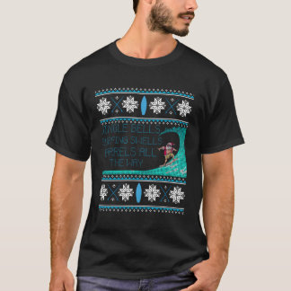 Surfsurfing Surfer Ugly Sweater Style für Christm T-Shirt