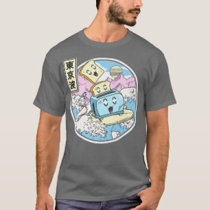 Surftoaster in Japan Waves Style Kawaii Vaporw T-Shirt
