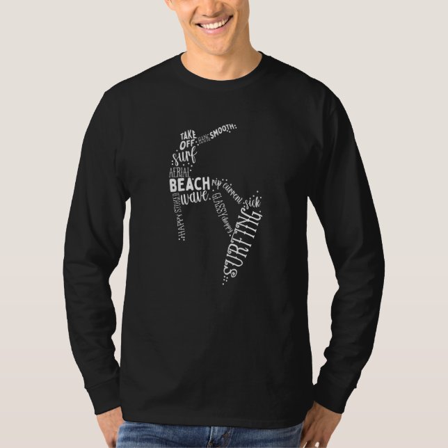 Surftypografie T-Shirt (Vorderseite)