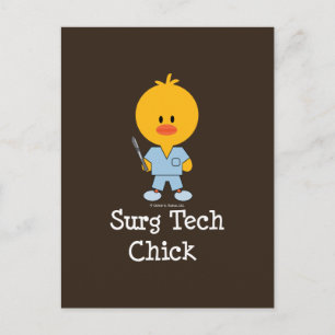 Surg Tech Chick Postcard
 Postkarte