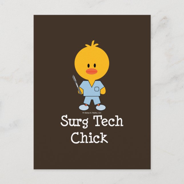 Surg Tech Chick Postcard Postkarte (Vorderseite)