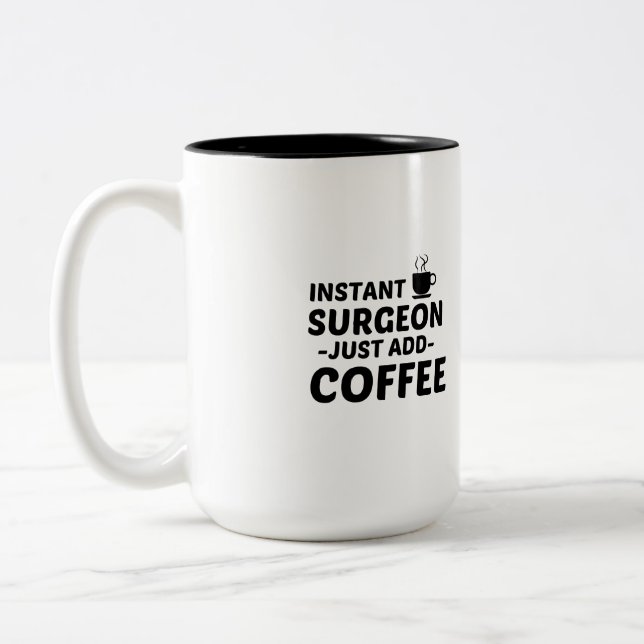 SURGEON INSTANT NUR HINZUFÜGEN KAFFEE ZWEIFARBIGE TASSE (Links)