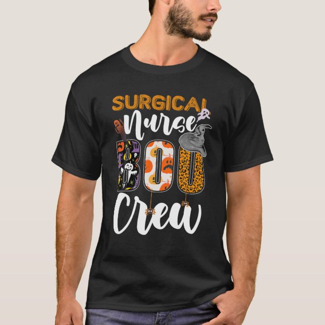 Surgical Nurse Boo Crew Halloween Matching Med Sur T-Shirt (Vorderseite)