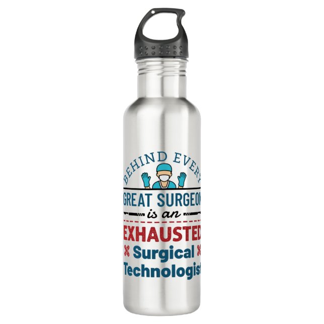 Surgical Tech Funny Sprichwort Edelstahlflasche (Vorderseite)