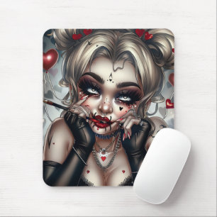 Surie Woman With Clown Makeup 12 Mousepad
