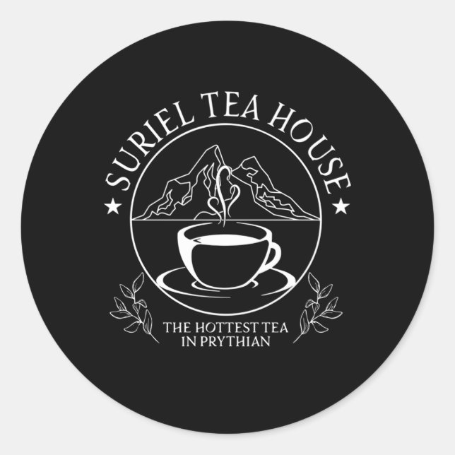 Suriel Tea Co Spill The Tea Fun Tea Drinker Tee Runder Aufkleber (Vorderseite)