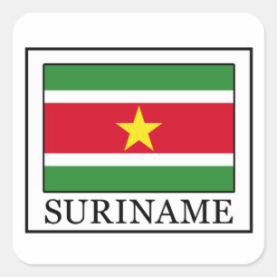 Surinam-Aufkleber Quadratischer Aufkleber