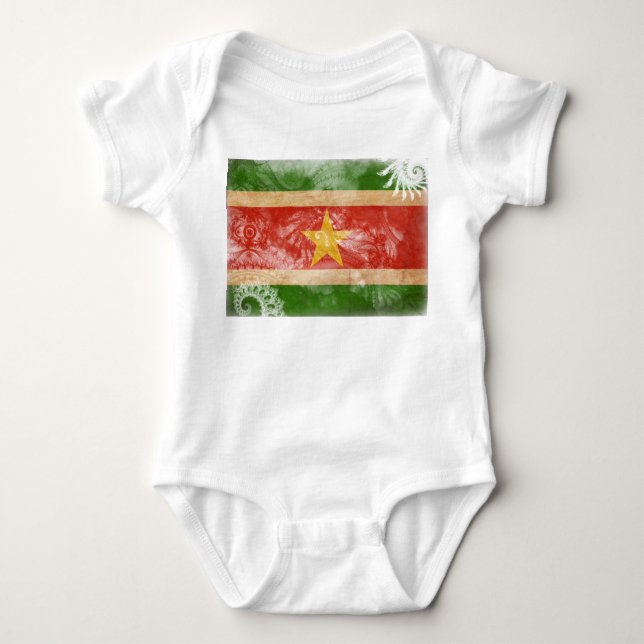 Surinam-Flagge Baby Strampler (Vorderseite)