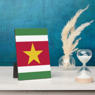 Surinam-Flagge Fotoplatte