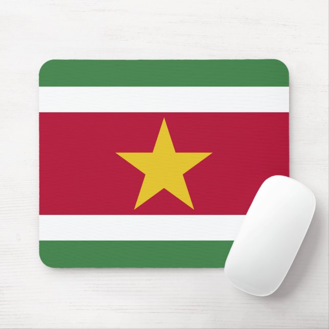 Surinam-Flagge Mousepad (Mit Mouse)