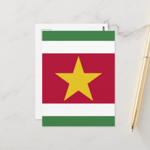 Surinam-Flagge Postkarte