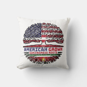 Surinam Surinamese American USA Tree Roots Flag Kissen