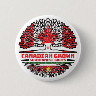 Surinam Surinamese Kanadische Baumhackenflagge Button
