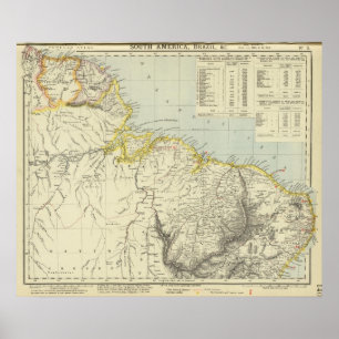 Surinam und Brasilien Poster
