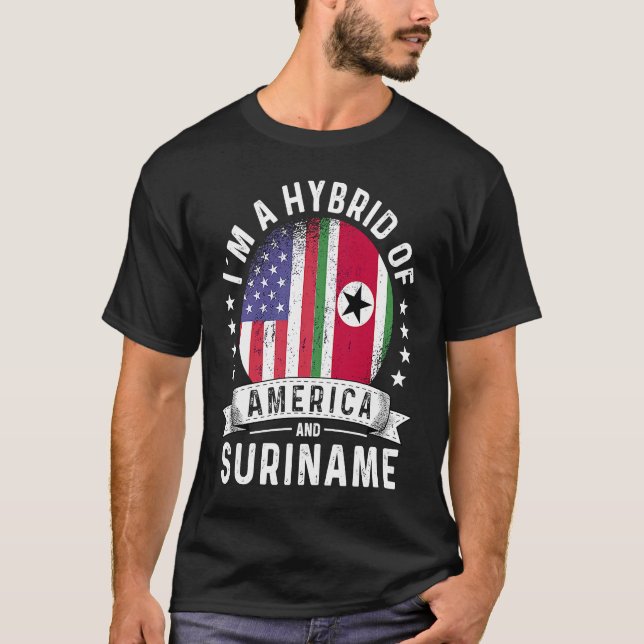Suriname American Patriot Ground Flag Spaß T-Shirt (Vorderseite)