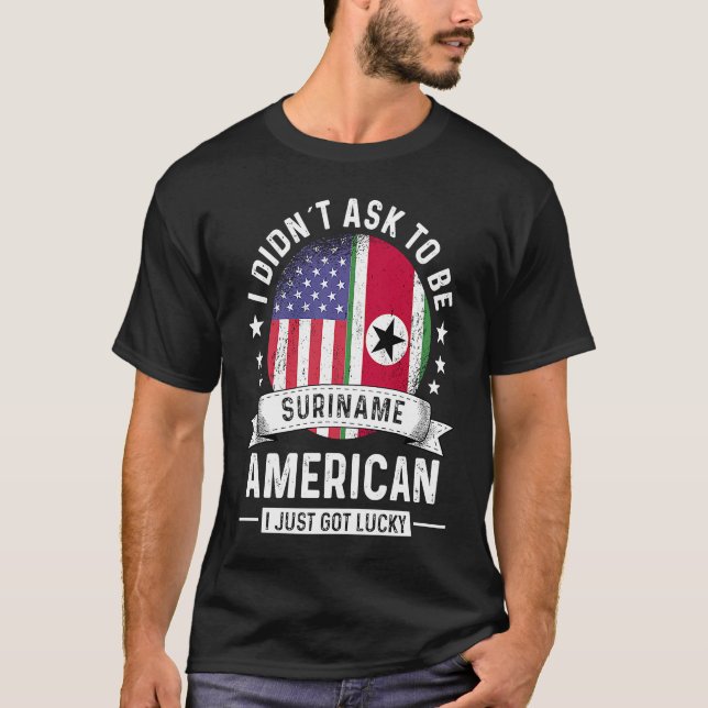 Suriname American Patriot Ground Spaß Flag T-Shirt (Vorderseite)