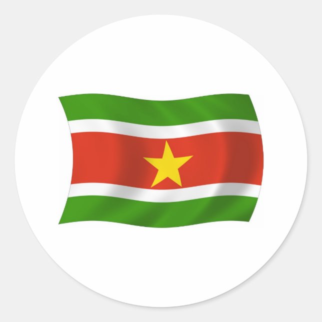 Suriname-Flag-Aufkleber Runder Aufkleber (Vorderseite)
