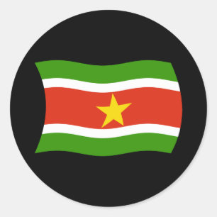 Suriname-Flag-Aufkleber Runder Aufkleber