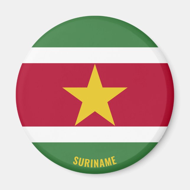Suriname Flag Charming Patriotic Magnet (Vorne)
