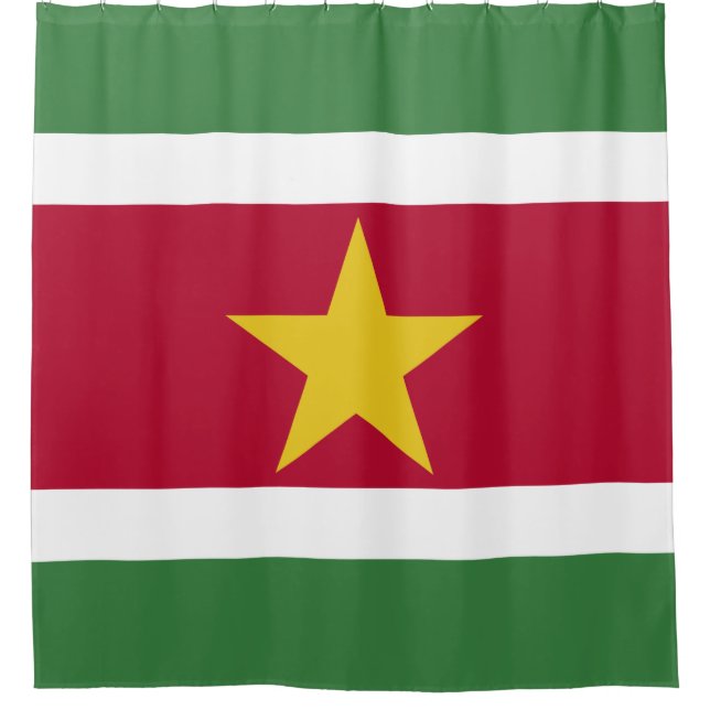 Suriname-Flag Duschvorhang (Vorderseite)