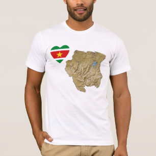 Suriname Flag Herd and Map T - Shirt
