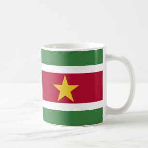 Suriname Flag Keramik Kaffee Tasse
