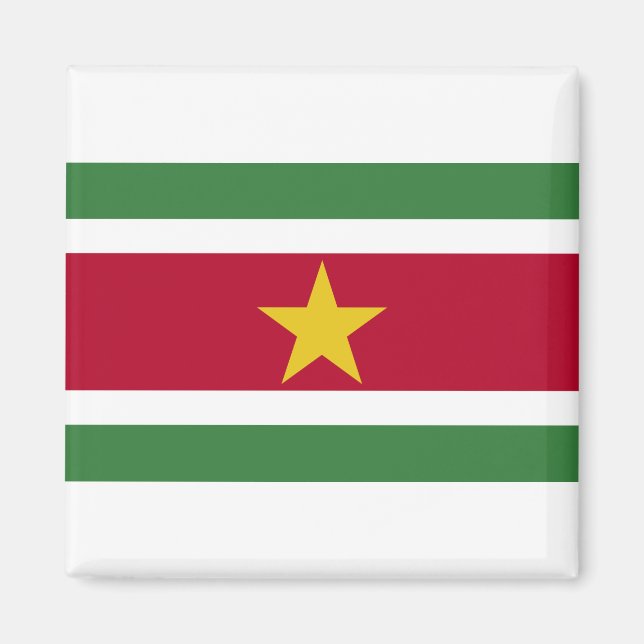Suriname-Flag Magnet (Vorne)