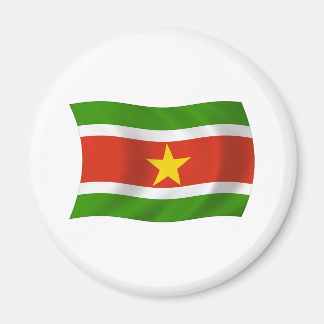 Suriname Flag Magnet (Vorne)