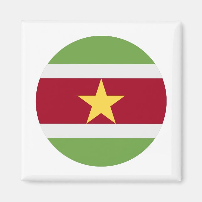 Suriname-Flag Magnet (Vorne)