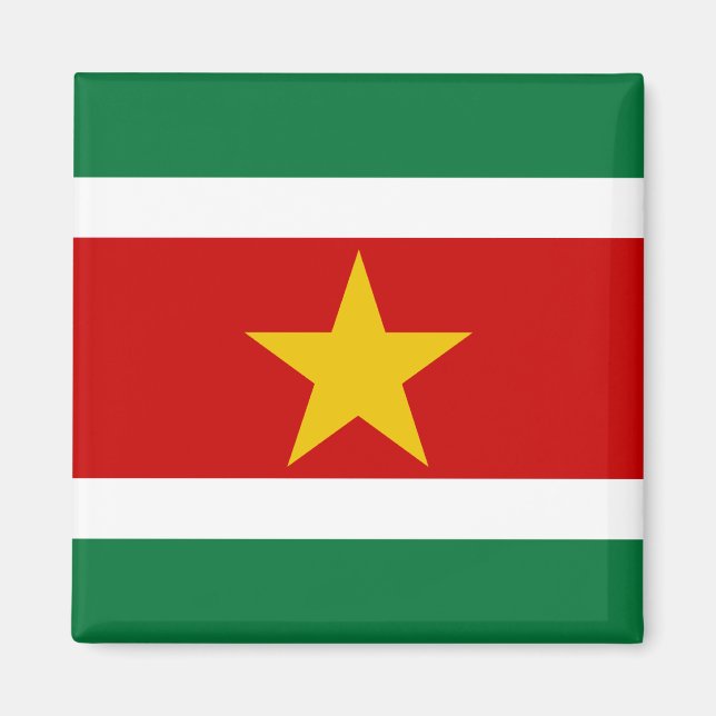 Suriname-Flag Magnet (Vorne)