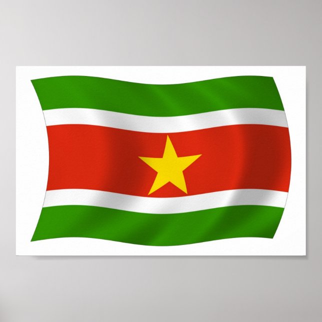 Suriname Flag Poster Print (Vorne)