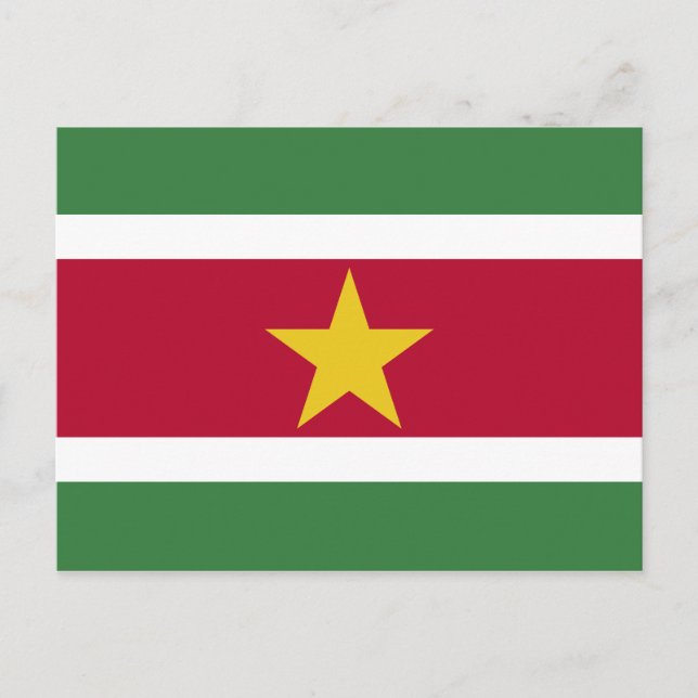 Suriname Flag Postkarte (Vorderseite)