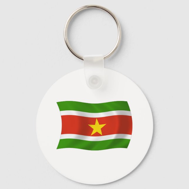 Suriname Flag Schlüsselanhänger (Vorderseite)