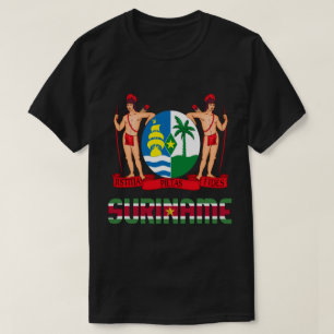 Suriname Flag und Coat of Arms Patriotic T-Shirt