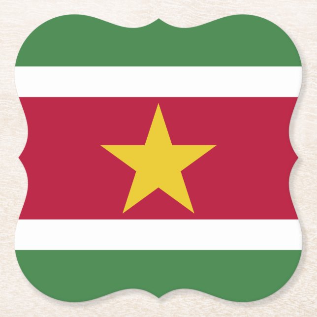 Suriname-Flag Untersetzer (Vorderseite)