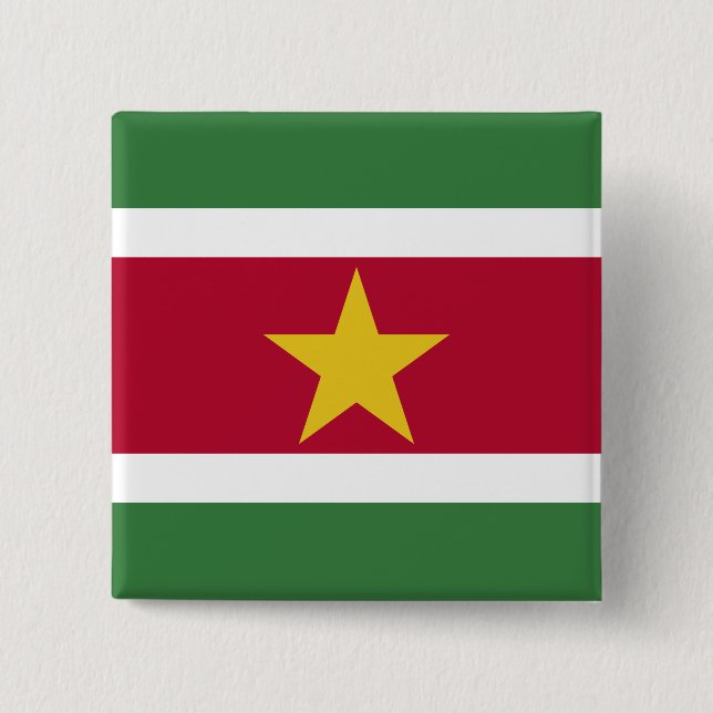 Suriname-Flagge Button (Vorderseite)