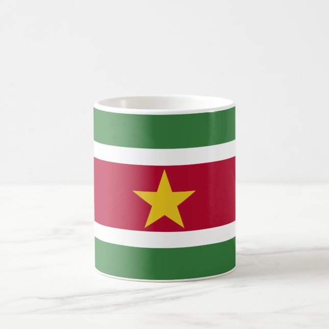 Suriname-Flagge Kaffeetasse (Mittel)