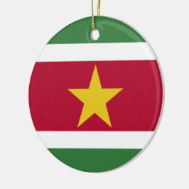 Suriname-Flagge Keramik Ornament
