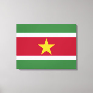 Suriname-Flagge Leinwanddruck
