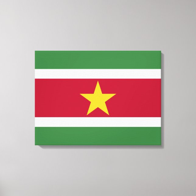 Suriname-Flagge Leinwanddruck (Vorderseite)