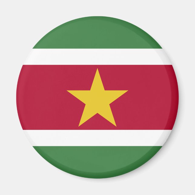 Suriname-Flagge Magnet (Vorne)