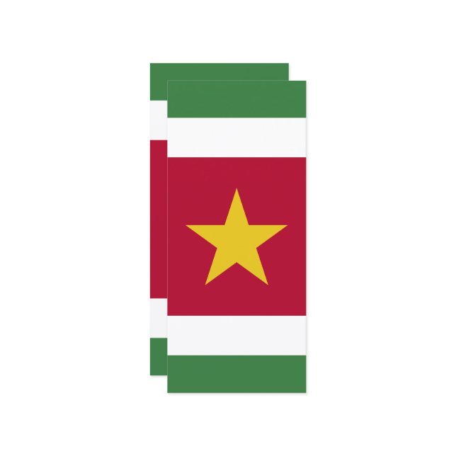 Suriname-Flagge Menükarte (Vorderseite/Rückseite Beispiel)