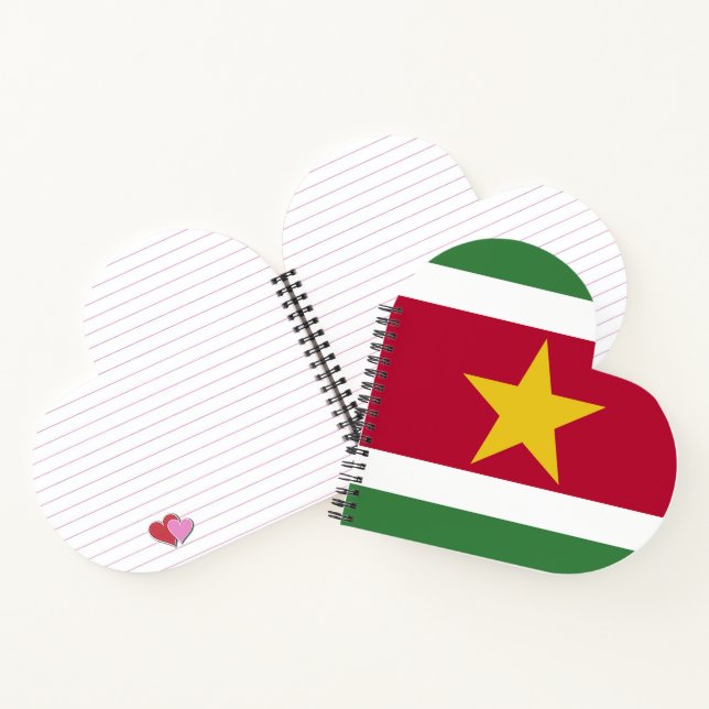 Suriname-Flagge Notizbuch (Innenseite)